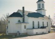 N1535 CTH A, a Late Gothic Revival house of worship, built in Scott, Wisconsin in 1888.