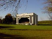 PARK ST, SUNSET PARK, a Neoclassical/Beaux Arts bandstand, built in Elkhorn, Wisconsin in 1926.