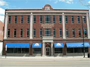 201 Doty St, a Colonial Revival/Georgian Revival automobile showroom, built in Green Bay, Wisconsin in 1927.