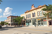 625-629 N 8TH ST, a Italianate retail building, built in Sheboygan, Wisconsin in 1881.