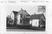 605-607 W OLIN AVE, a Queen Anne house, built in Madison, Wisconsin in 1895.