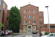 900 ILLINOIS AVE, a Romanesque Revival hospital/medical clinic, built in Stevens Point, Wisconsin in 1927.