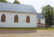 1/4 mile east of State HWY 86, 102/86 Junction, a Front Gabled church, built in Spirit, Wisconsin in 1896.