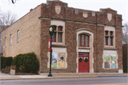 259 MAIN ST, a Late Gothic Revival meeting hall, built in Elroy, Wisconsin in 1914.