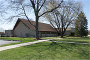 W407 USH 18, a Contemporary church, built in Concord, Wisconsin in 1959.