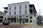 104 E WALWORTH AVE, a Italianate retail building, built in Delavan, Wisconsin in 1851.
