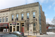 420-422 E MILL ST, a Italianate retail building, built in Plymouth, Wisconsin in 1876.