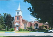 123 E WASHINGTON ST, a Romanesque Revival church, built in Delavan, Wisconsin in 1856.