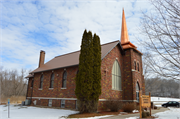 N7724 CTH B, a Late Gothic Revival house of worship, built in Spring Lake, Wisconsin in 1931.
