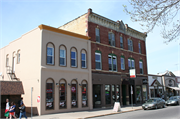 121-123 S MAIN ST, a Italianate large retail building, built in River Falls, Wisconsin in 1886.