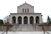 1115 BELKNAP ST, a Romanesque Revival church, built in Superior, Wisconsin in 1927.