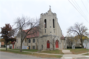 617 ST. LAWRENCE AVE, a Late Gothic Revival church, built in Beloit, Wisconsin in 1938.