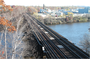 CHIPPEWA RIVER AT OLD WELLS RD AND GARDEN ST, a NA (unknown or not a building) deck truss bridge, built in Eau Claire, Wisconsin in 1912.