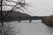 CHIPPEWA RIVER AT OLD WELLS RD AND GARDEN ST, a NA (unknown or not a building) deck truss bridge, built in Eau Claire, Wisconsin in 1912.