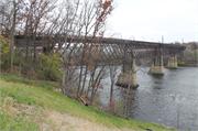 CHIPPEWA RIVER AT ANDERSON ST, a NA (unknown or not a building) bridge, built in Eau Claire, Wisconsin in 1881.