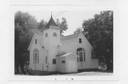 SW CNR OF LAWRENCE ST AND DIVISION ST, a Cross Gabled church, built in Kennan, Wisconsin in 1904.
