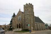 808 N MAIN ST, a Late Gothic Revival church, built in Oshkosh, Wisconsin in 1914.