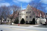 623 ONTARIO AVE, a Late Gothic Revival church, built in Sheboygan, Wisconsin in 1929.