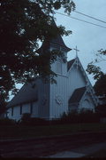 121-125 N 3RD ST, a Early Gothic Revival church, built in Bayfield, Wisconsin in 1870.
