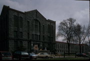 2833 Riverside Drive, a Romanesque Revival jail/correctional center/prison, built in Allouez, Wisconsin in 1912.