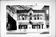 406-408 DOUSMAN ST, a Early Gothic Revival large retail building, built in Green Bay, Wisconsin in 1873.
