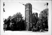 606 HIGHLAND AVE, a Late Gothic Revival church, built in Brownsville, Wisconsin in 1915.