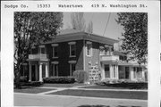 419 N WASHINGTON ST, a Italianate house, built in Watertown, Wisconsin in 1855.