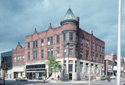 15-21 S BARSTOW ST, a Romanesque Revival retail building, built in Eau Claire, Wisconsin in 1893.