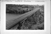 CHIPPEWA RIVER AT OLD WELLS RD AND GARDEN ST, a NA (unknown or not a building) deck truss bridge, built in Eau Claire, Wisconsin in 1912.