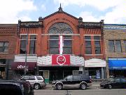 1116-1128 MAIN ST, a Romanesque Revival opera house/concert hall, built in Stevens Point, Wisconsin in 1894.