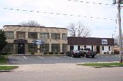 333 1ST ST, a Art/Streamline Moderne dairy processing facility, built in Menasha, Wisconsin in 1949.