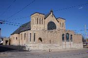 628 5TH ST, a Romanesque Revival church, built in Menasha, Wisconsin in 1900.
