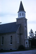 N 10345 St. Paul's Road, a Late Gothic Revival church, built in Calumet, Wisconsin in 1892.