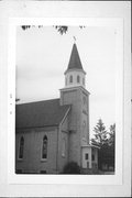 N 10345 St. Paul's Road, a Late Gothic Revival church, built in Calumet, Wisconsin in 1892.