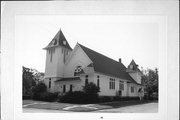 SE CORNER OF JACKSON ST AT 11TH ST, a Queen Anne church, built in Fennimore, Wisconsin in 1898.