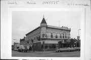 107 S WISCONSIN AVE, a Queen Anne retail building, built in Muscoda, Wisconsin in 1892.