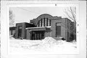 MARGARET ST, JUST S OF MILLARD ST, a Art/Streamline Moderne recreational building/gymnasium, built in Markesan, Wisconsin in 1937.