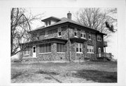 3108 U.S. HIGHWAY 18, a American Foursquare house, built in Linden, Wisconsin in 1920.