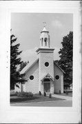 72 Michigan Ave (AKA NE CNR OF MICHIGAN AVE AND SAXON RD), a Front Gabled church, built in Montreal, Wisconsin in 1915.