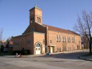 6768 W Rogers St, a Romanesque Revival house of worship, built in West Allis, Wisconsin in 1938.