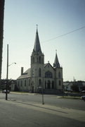 1201 AVON ST, a Late Gothic Revival church, built in La Crosse, Wisconsin in 1906.