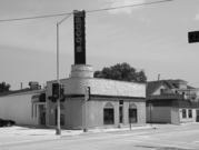 1803 Calumet Drive, a Art/Streamline Moderne automobile showroom, built in Sheboygan, Wisconsin in 1946.