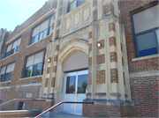 105 S CLINTON AVE AND 25 8TH ST, a Late Gothic Revival school – elem/middle/jr high/high, built in Clintonville, Wisconsin in 1918.