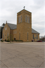 104 E HARRIET ST, a Early Gothic Revival church, built in Darlington, Wisconsin in 1868.