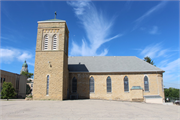 104 E HARRIET ST, a Early Gothic Revival church, built in Darlington, Wisconsin in 1868.