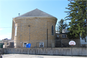 104 E HARRIET ST, a Early Gothic Revival house of worship, built in Darlington, Wisconsin in 1868.