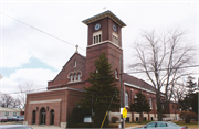 437 MAIN ST, a Romanesque Revival church, built in Wrightstown, Wisconsin in 1910.