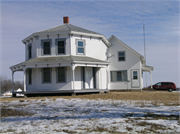 358 N Leonard St and WI 16, a Octagon house, built in West Salem, Wisconsin in 1859.