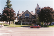105 W PARK AVE, a Romanesque Revival library, built in Beaver Dam, Wisconsin in 1890.