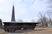555 COMMERCE ST, a Usonian church, built in Mineral Point, Wisconsin in 1974.